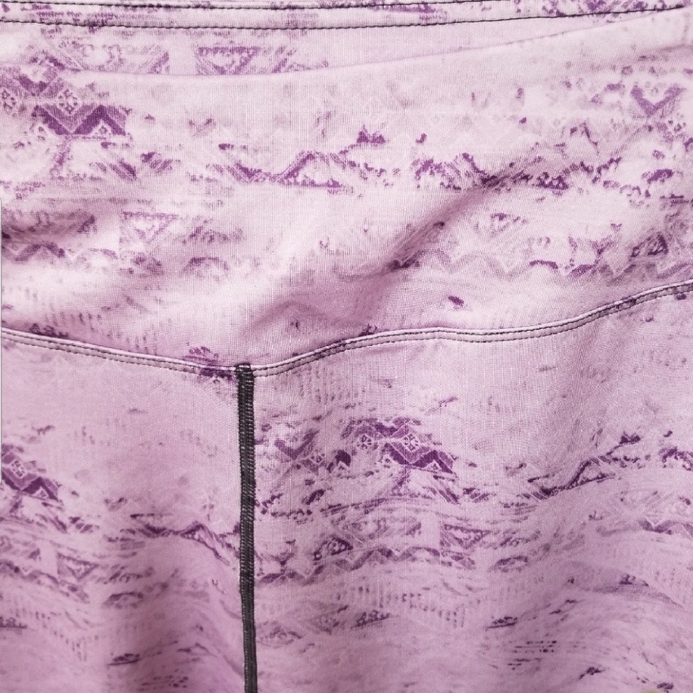 Earth Yoga Organic capri pants Leggings Purple XL - Picture 4 of 8